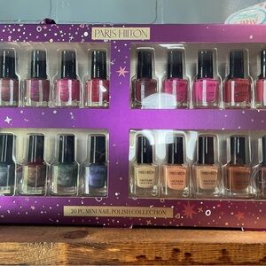 Paris Hilton 20-Piece Nail Polish Collection - Red, Pink, Purple, Tan